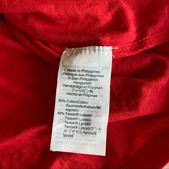 NWT red J. Crew Wrap Top with Collar - Picture 6 of 10